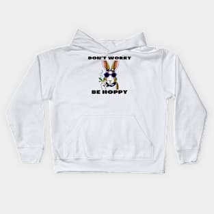 Don't worry be hoppy Kids Hoodie